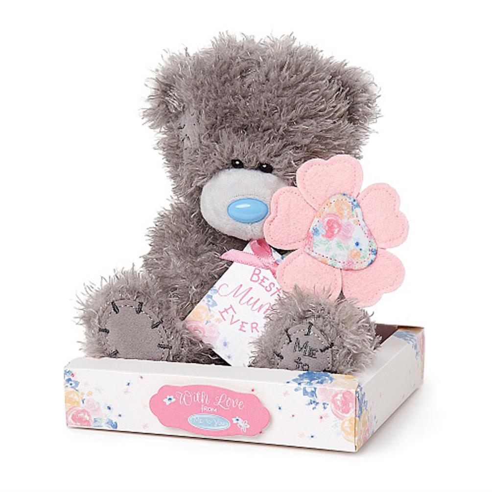 7" Holding Best Mum Flower Me to You Bear Extra Image 1